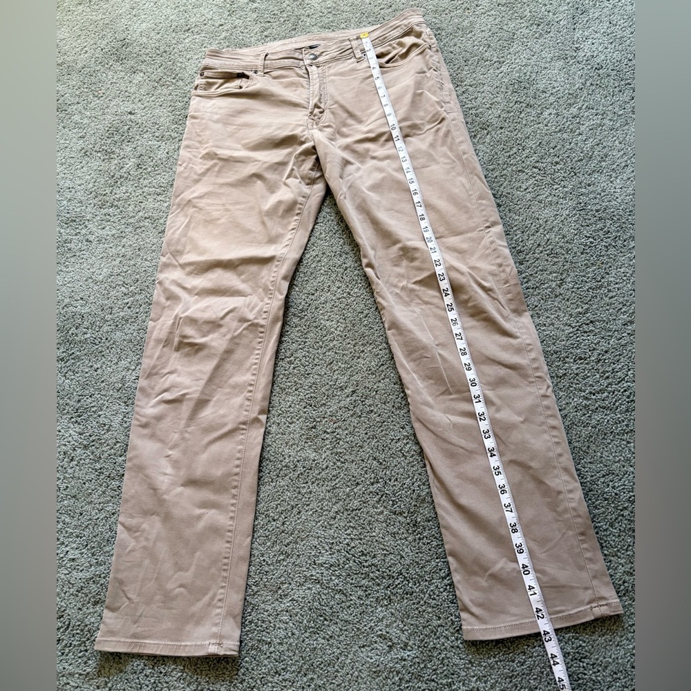 American Eagle Extreme Flex Slim Straight Tan Brown Pants Mens Size 34 Stretch - Picture 3 of 10